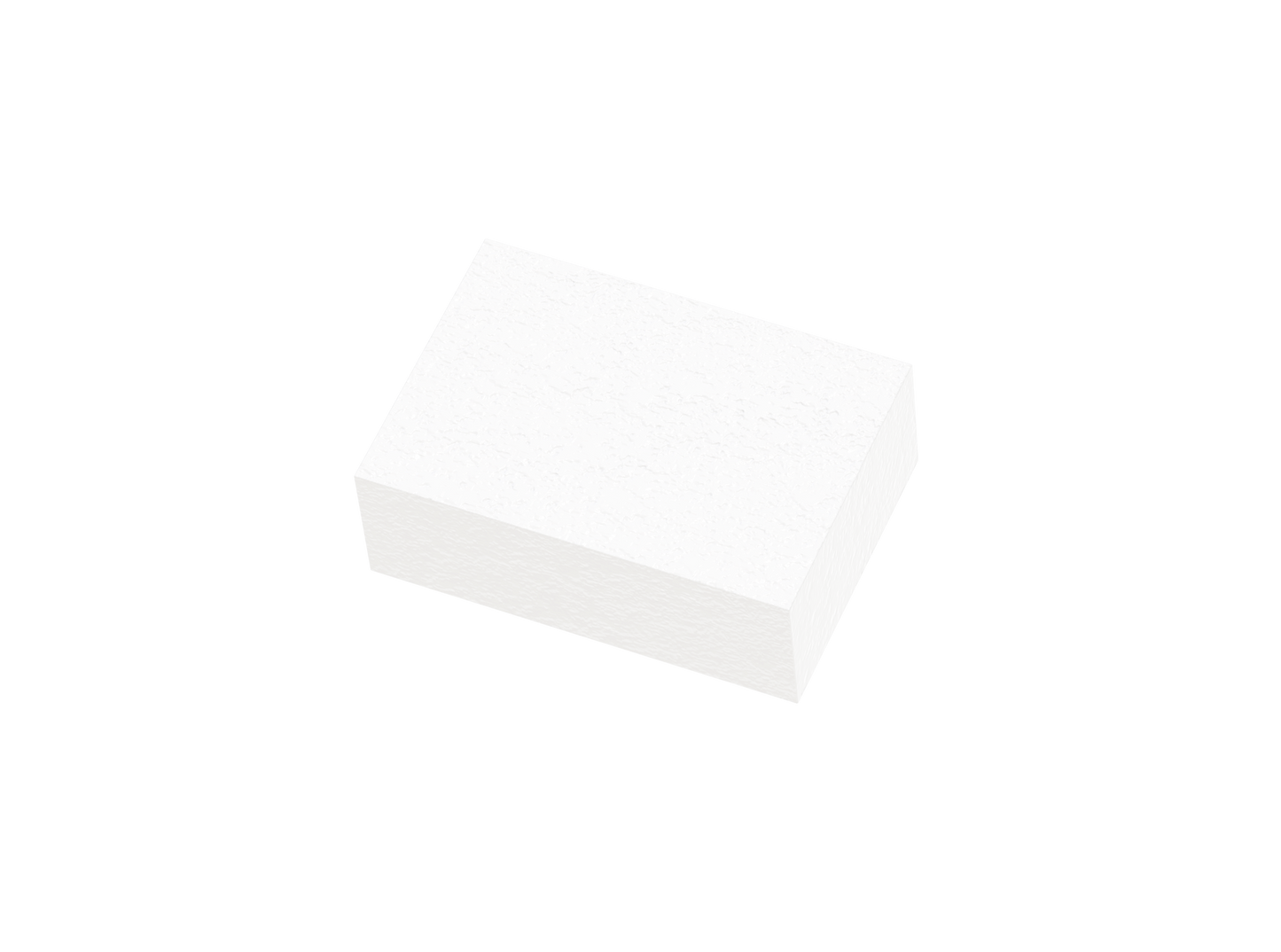 A STALEKS PRO Grinding Buff Rectangular mini EXPERT 51 100/180 grit (50 pcs) by Staleks is displayed against a black background, its white rectangular shape casting a subtle shadow below.