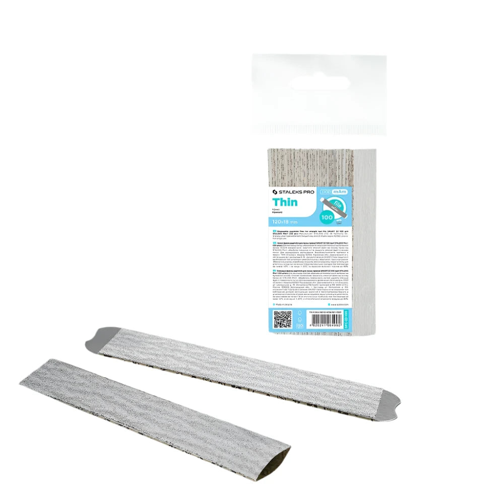 A pack of 50 STALEKS PRO Disposable papmAm files for straight nail file Smart 22 by Staleks. Each file is visible in clear packaging with a blue and white label, perfect for manicure and pedicure routines.