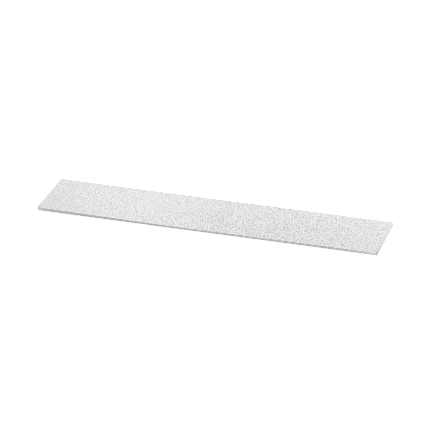 The image shows the STALEKS PRO Disposable White Files For Straight Nail File on a Soft Foam Layer EXPERT 20 (30 pcs) by Staleks against a black background, highlighting its textured surface and easy-to-remove adhesive backing.