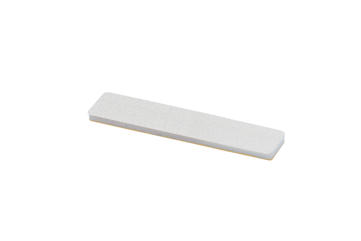 Sentence with replaced product:
An abstract image featuring an asymmetrical, textured Staleks PRO White disposable files for short file (polishing file) EXPERT 51 240 grit (10 pcs) shape with gold and blue accents, on a 240 grit background.