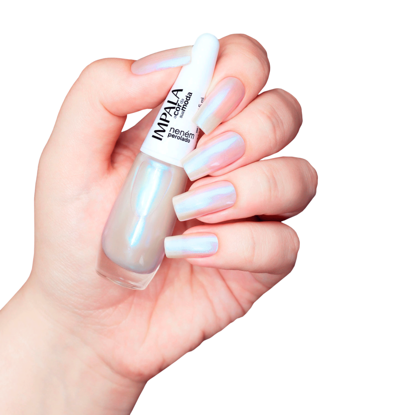 IMPALA Regular Nail Polish Pearlescent Translucent White Neném Perolado 7.5 ml