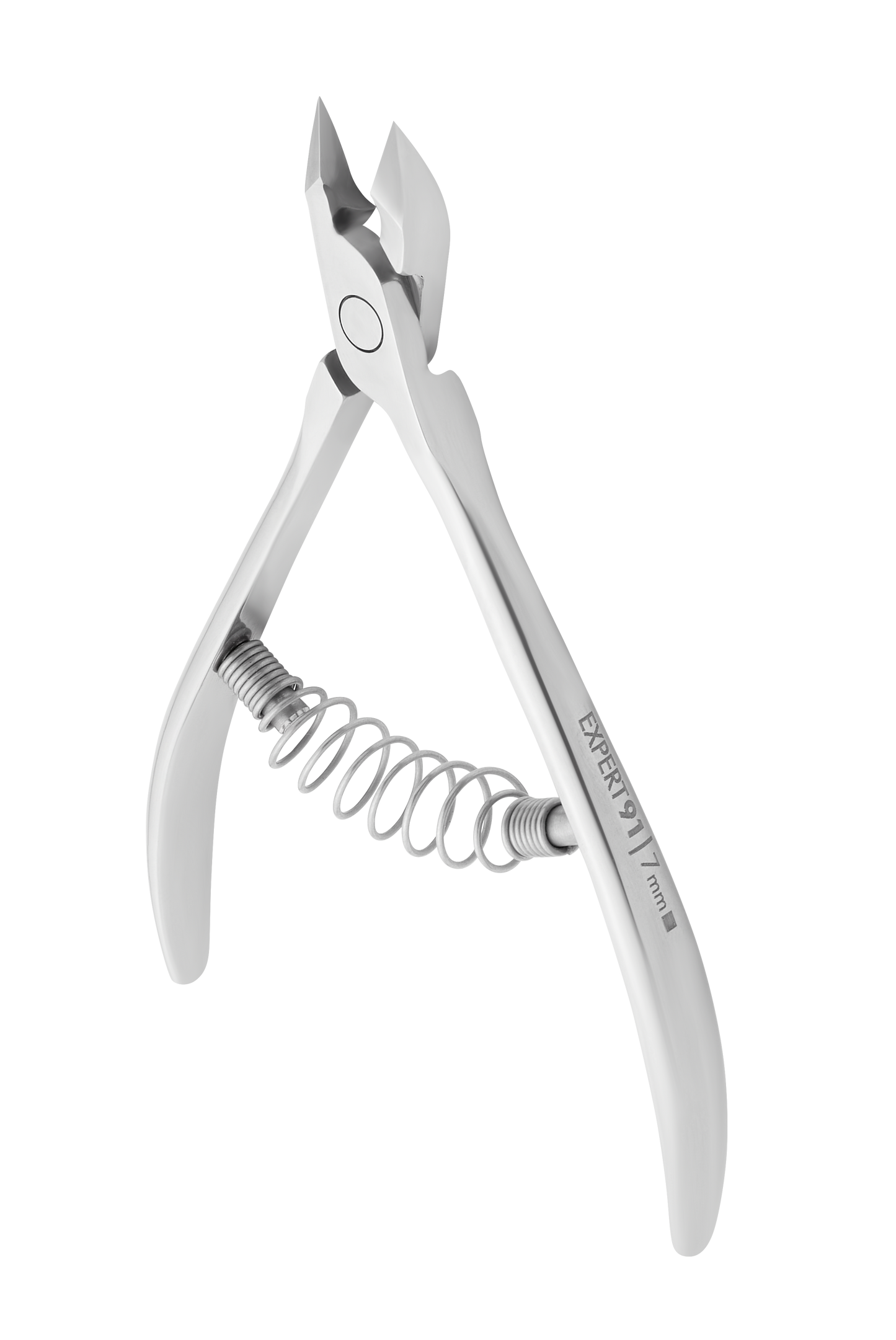 A stainless steel Staleks AISI 420 nail clipper with a contoured handle and a spiral spring, isolated on a white background. The tool's handle is engraved with the text "best man.