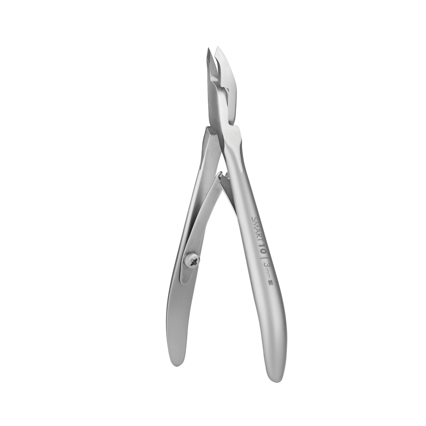 Staleks' STALEKS PRO SMART 10 cuticle nippers feature a sleek design and ergonomic grip. With a 3 mm jaw, these manually sharpened stainless steel nippers ensure precise trimming for long-lasting precision on both fingernails and toenails.