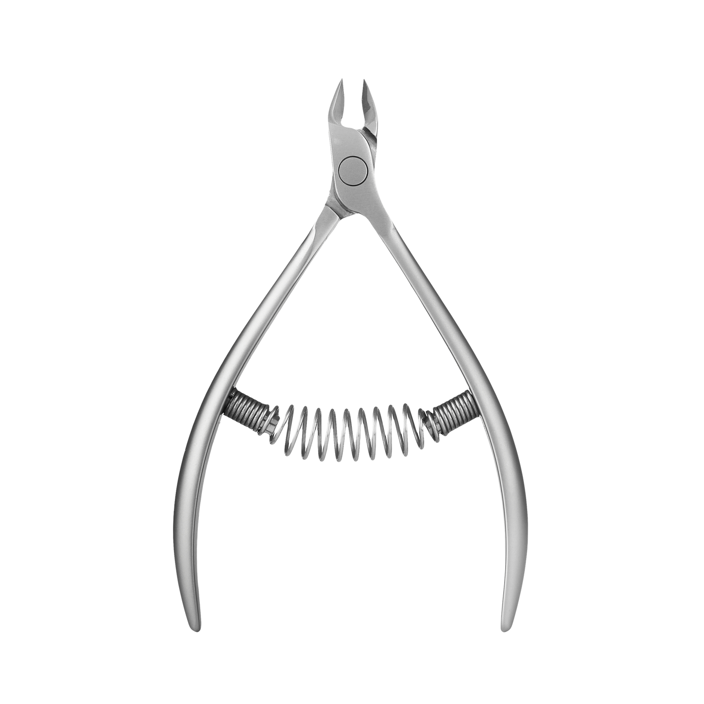 The STALEKS PRO Professional Cuticle Nippers, by Staleks, features a 4 mm jaw with sharp stainless steel blades and a spring mechanism, openly displayed against a black background.