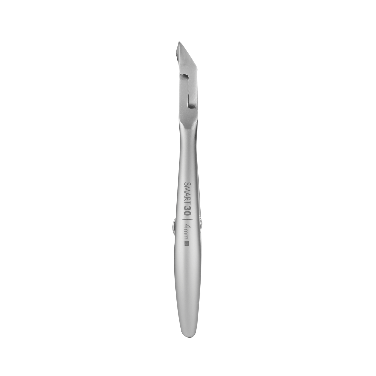 A silver scalpel with a sharp, stainless steel blade and ergonomic handle is displayed on a black backdrop. The Staleks handle features engraved text, highlighting precision similar to STALEKS PRO Professional Cuticle Nippers 4 mm jaw SMART 30.
