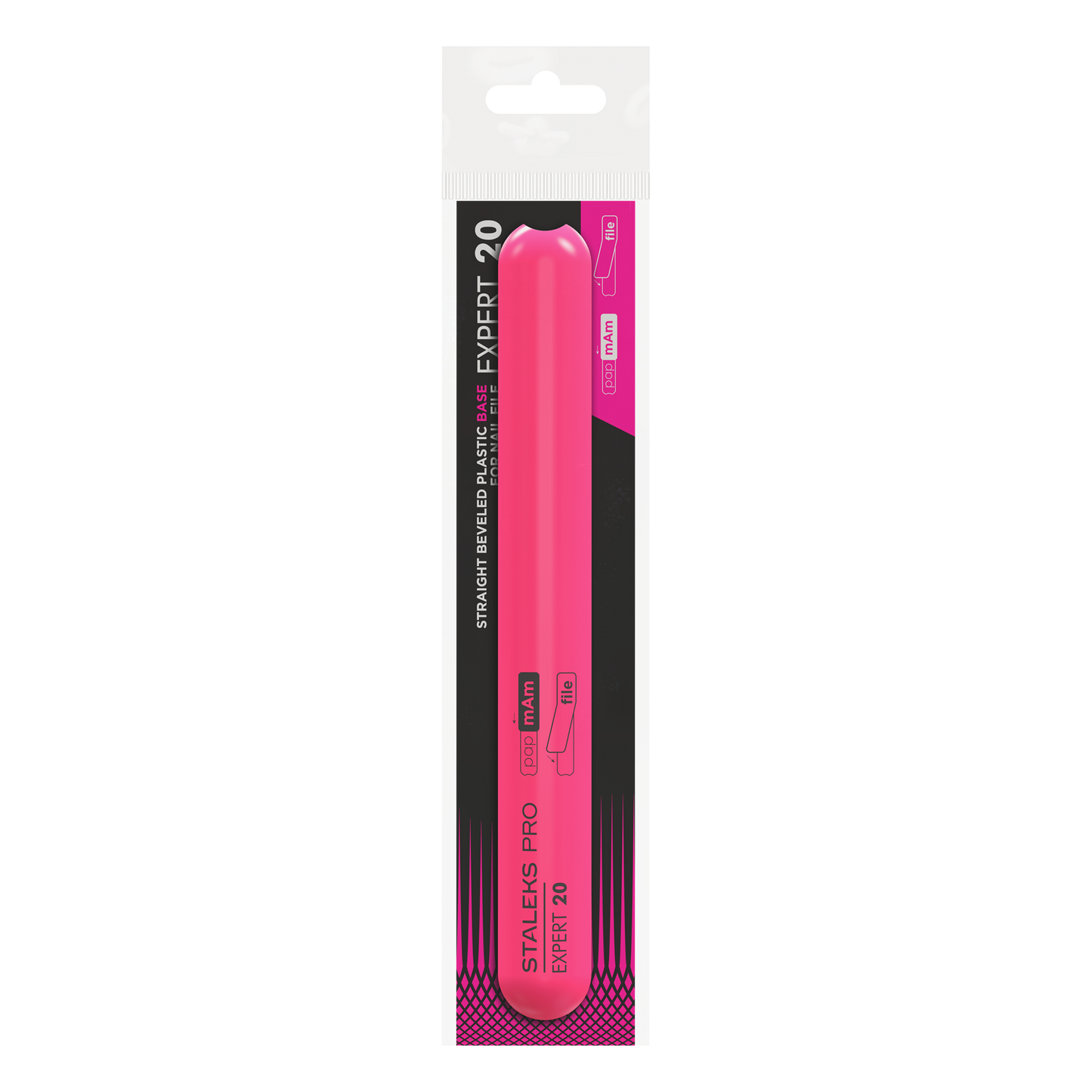 STALEKS PRO Straight beveled plastic base for nail file EXPERT 20