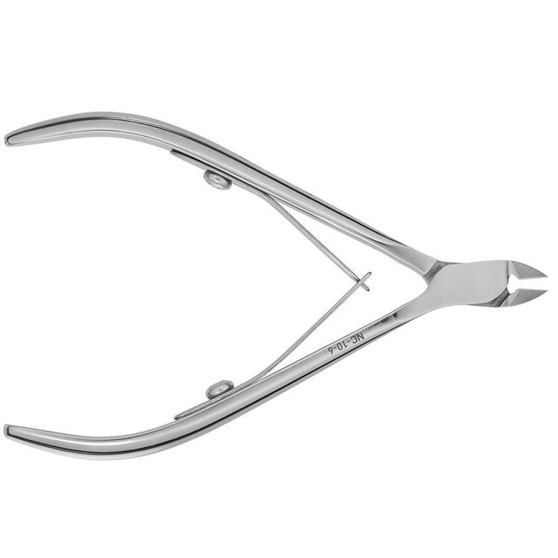 Staleks PRO Cuticle Nippers, Classic 10, are crafted with durable AISI 420 steel and feature a 6 mm jaw with ergonomic design and spring mechanism for precision cutting.