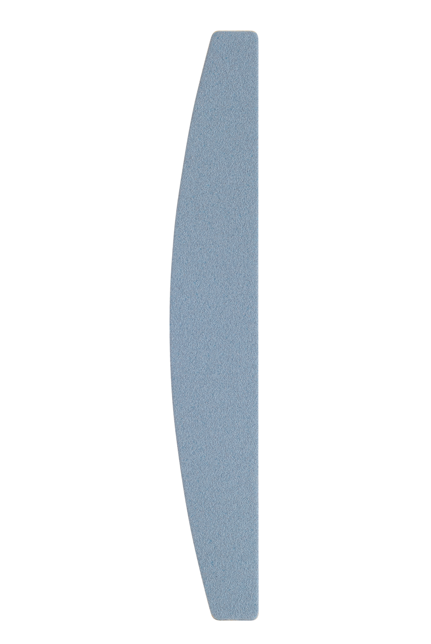 An abstract image featuring a Staleks PRO Disposable files for crescent nail file (soft base) 30 pcs EXCLUSIVE 40, made of abrasive grit, partially overlapping a white background on the left side, creating a gentle contrast.