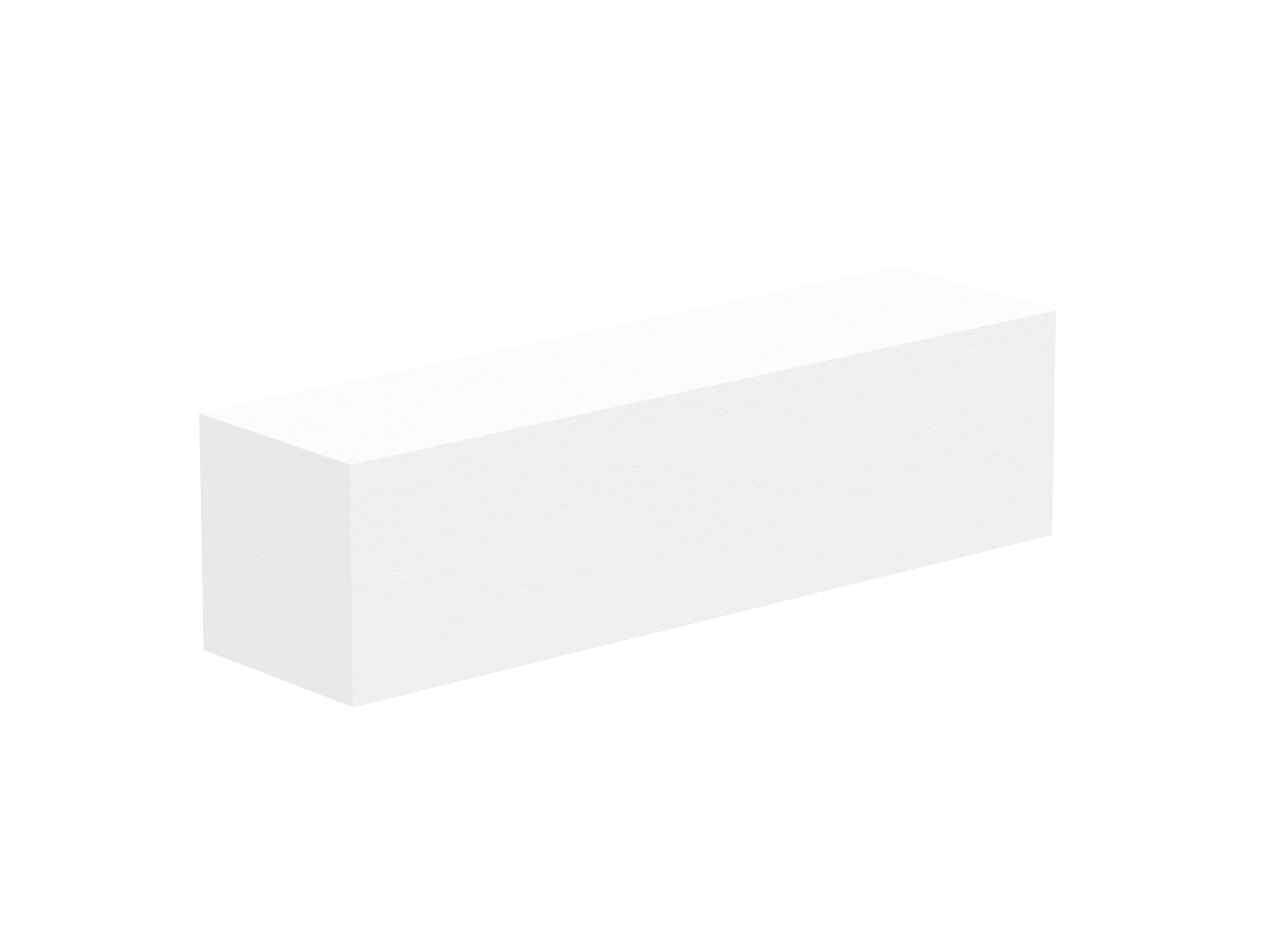 The STALEKS PRO Grinding Buff Rectangular EXPERT 51 150 grit (10 pcs) by Staleks, a plain white rectangular nail buffer, is displayed diagonally to show its top and two side faces against a solid black background.