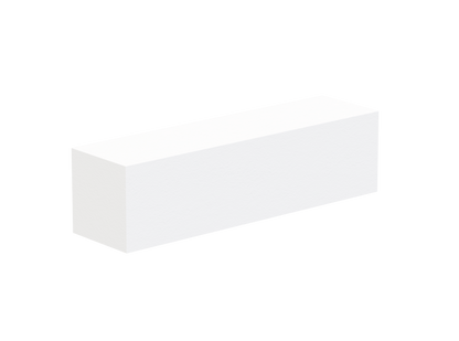 The STALEKS PRO Grinding Buff Rectangular EXPERT 51 150 grit (10 pcs) by Staleks, a plain white rectangular nail buffer, is displayed diagonally to show its top and two side faces against a solid black background.