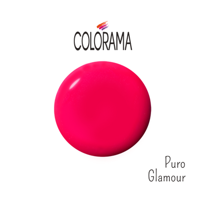 Colorama's "Puro Glamour" nail polish, in a creamy dark pink shade, offers a glossy, long-lasting finish. This 8 ml hypoallergenic formula ensures vibrant and stylish nails without irritation.