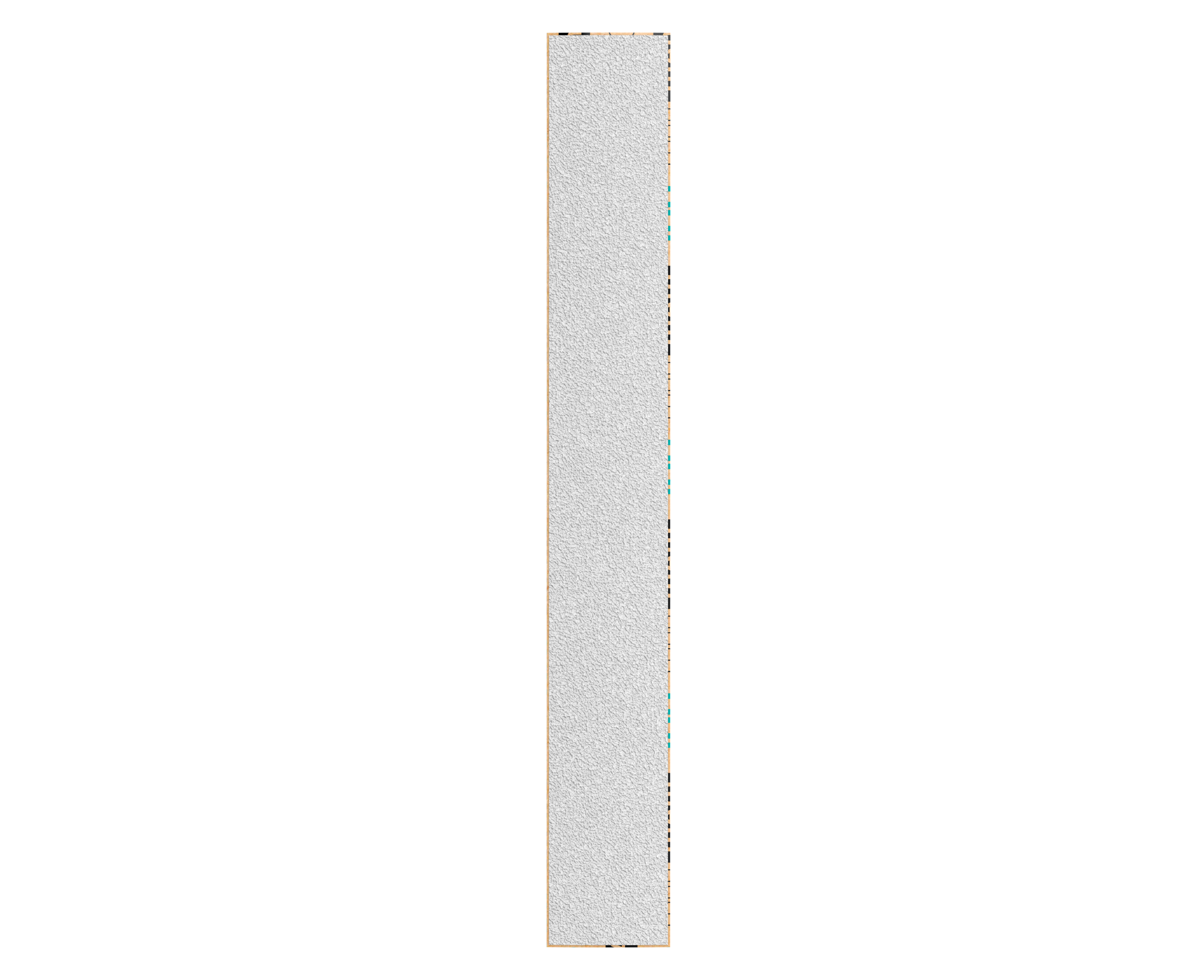 The image shows a STALEKS PRO Disposable PapmAm straight nail file (Expert 22, 50 pcs) by Staleks, featuring a long, narrow silver design with a textured surface for artificial nails, displayed against a white background.
