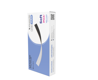 A box of Staleks STALEKS PRO Disposable double-sided files papmAm on a soft base Mix Expert 20 (25 pcs), featuring branded packaging—ideal for settings that require disposable abrasives or replaceable files.