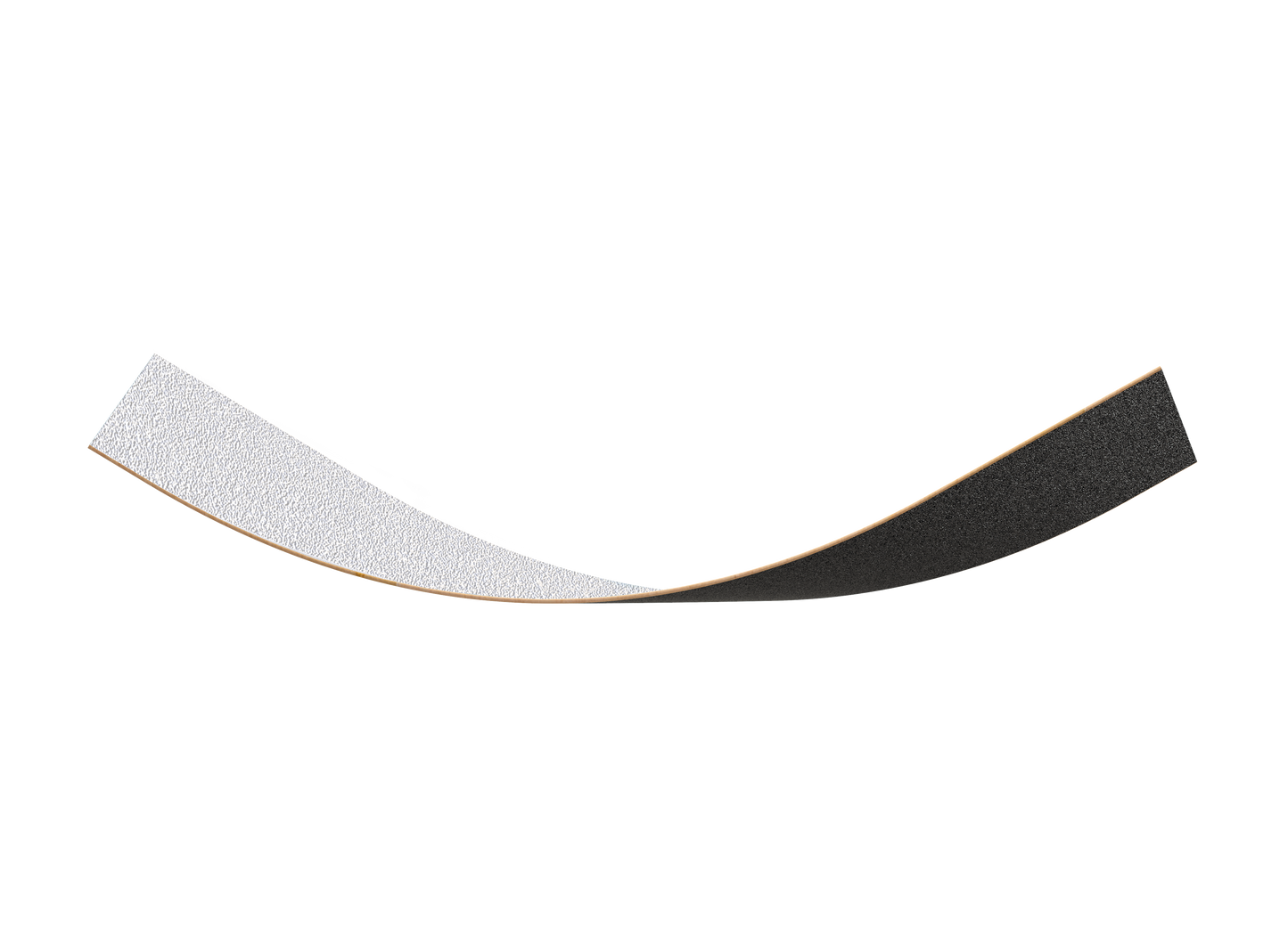 The STALEKS PRO Disposable double-sided files papmAm on a soft base Mix Expert 20 by Staleks features sharp contrasts, similar to a skateboard deck split diagonally with white and black grip tape.