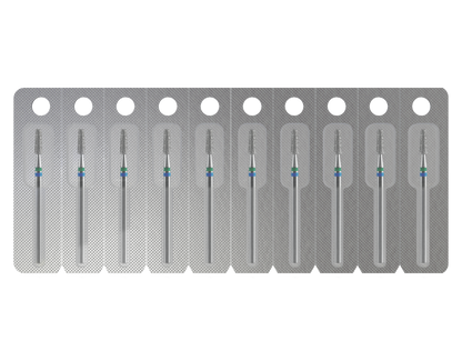 The STALEKS PRO Diamond Nail Drill Bit DUO Cone EXPERT (2.5mm head, 8mm working part) by Staleks is ideal for precision manicure and pedicure, featuring a durable design for professional results.