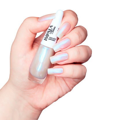 IMPALA Regular Nail Polish Pearlescent Translucent White Neném Perolado 7.5 ml